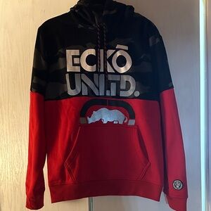 Ecko Unlimited Black and Red Hoodie